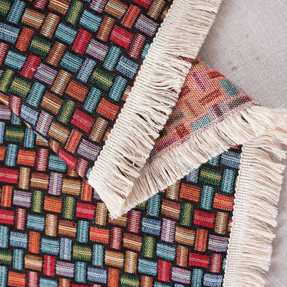 Coperta da divano con nodo geometrico colorato - image 6