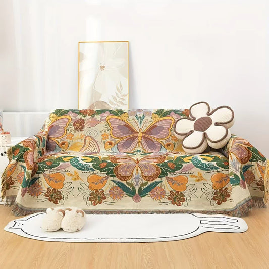 Coperta da divano con motivo floreale colorato - 180cm x 340cm - image 0