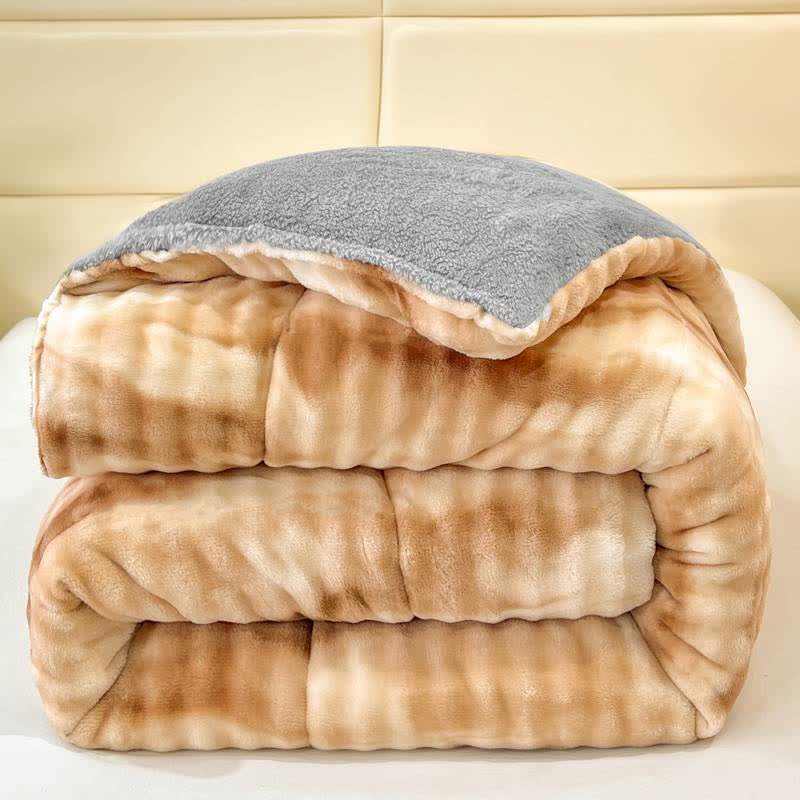 Coperte calde in sherpa con colori sfumati e soffici - Caffè - Matrimoniale Grande - image 13