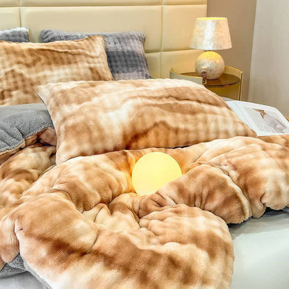 Coperte calde in sherpa con colori sfumati e soffici - image 12