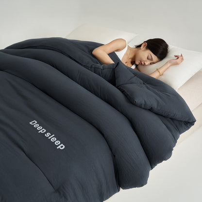 Piumino stampato con lettera Deep Sleep - Grigio scuro - Matrimoniale Grande - image 2