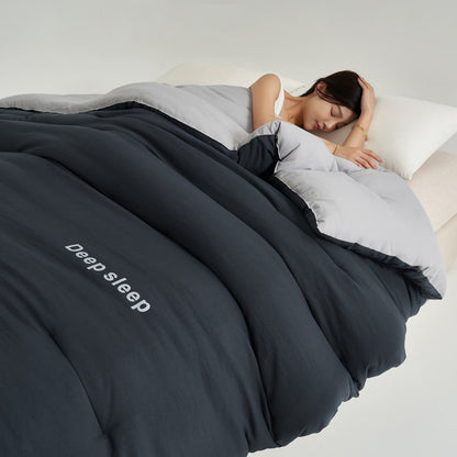 Piumino stampato con lettera Deep Sleep - Grigio scuro e grigio chiaro - Matrimoniale Grande - image 20