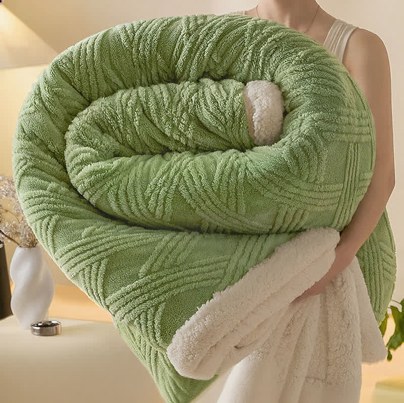 Coperta calda con trama a rombi a righe - Verde - 2 federe - 48cm x 74cm - image 15