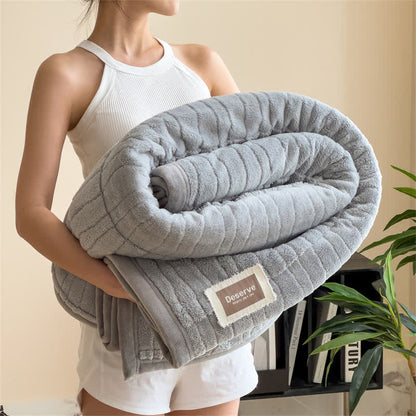 Coperta calda a righe di lusso - Grigio chiaro - 2 federe - 48cm x 74cm - image 12