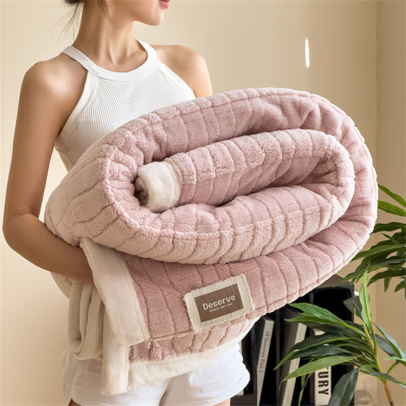 Coperta calda a righe di lusso - Rosa - 2 federe - 48cm x 74cm - image 18