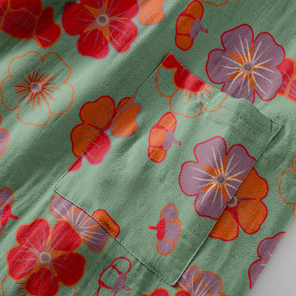 Kimono in garza di cotone con fiori di prugna - image 12