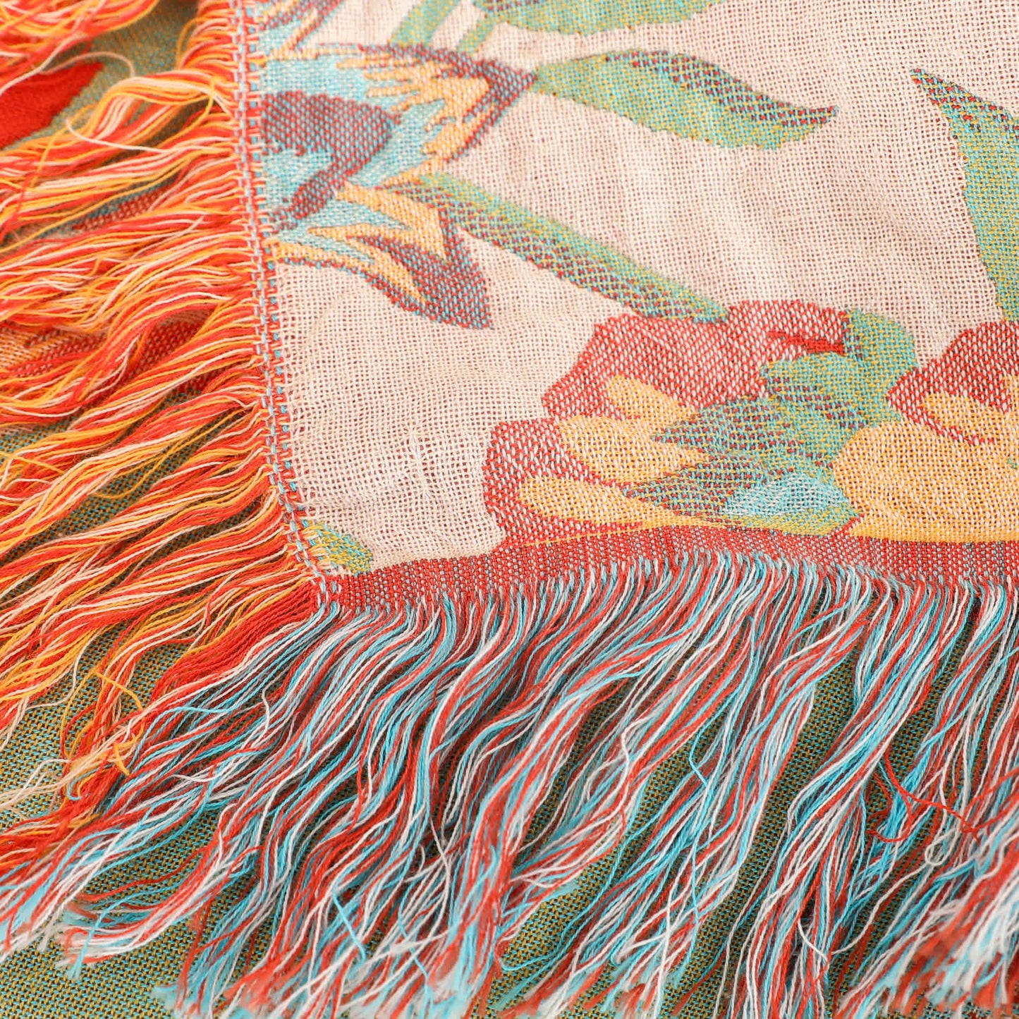 Trapunta con nappe in garza di cotone a fiori d'arancio - image 5