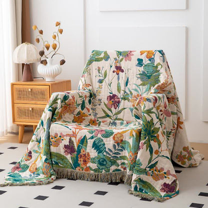 Trapunta con nappe in garza di cotone Flourish Flower - image 2