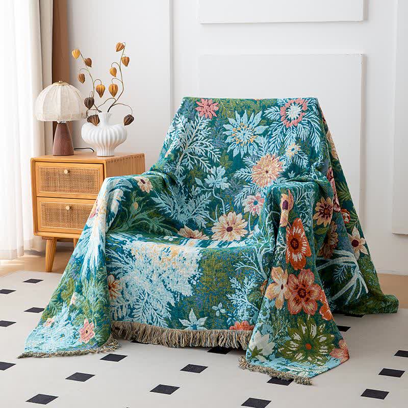 Trapunta con nappe in garza di cotone Forest Daisy - image 2