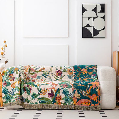 Trapunta con nappe in garza di cotone Flourish Flower - image 4
