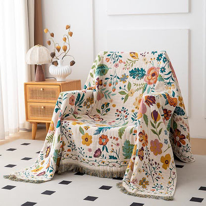 Trapunta in cotone con nappe e foglie colorate - image 1