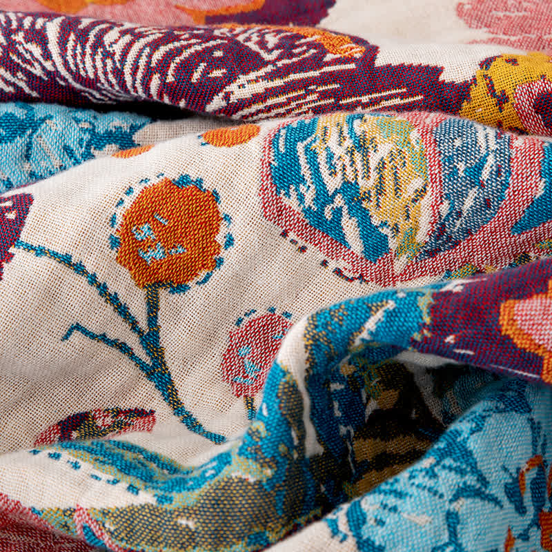 Trapunta in cotone con nappe e peonie colorate e lussuose - image 4