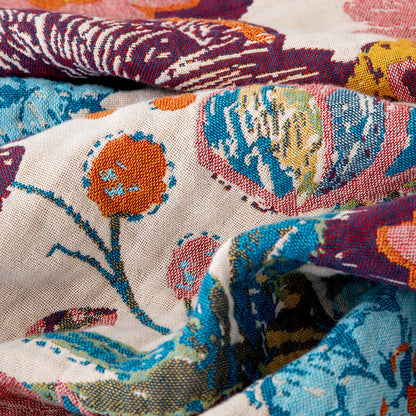 Trapunta in cotone con nappe e peonie colorate e lussuose - image 4