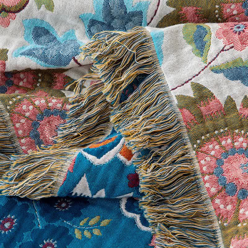 Trapunta in garza di cotone con motivo etnico Paisley - image 6