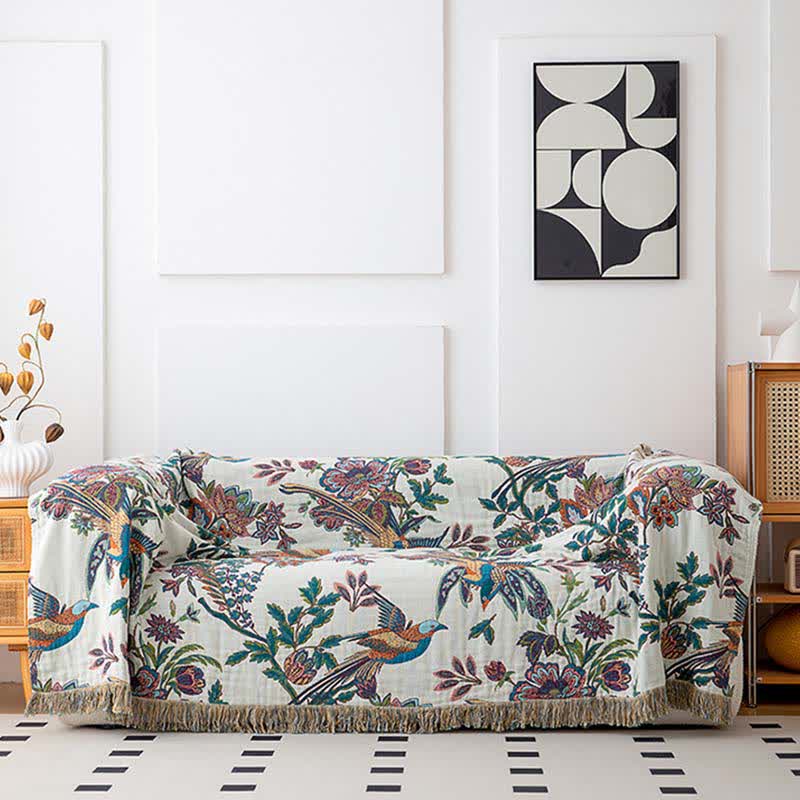 Trapunta con nappe in garza di cotone Flying Bird - image 2