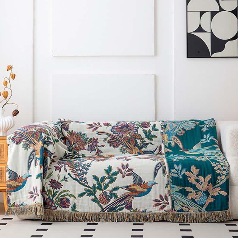 Trapunta con nappe in garza di cotone Flying Bird - image 3