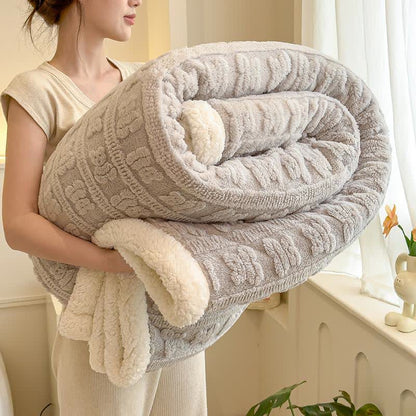 Coperta testurizzata a righe con motivo orso - Grigio - Matrimoniale - image 8
