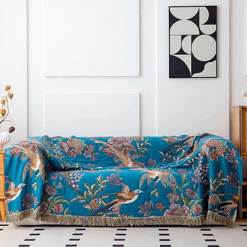 Trapunta con nappe in garza di cotone Flying Bird - image 8