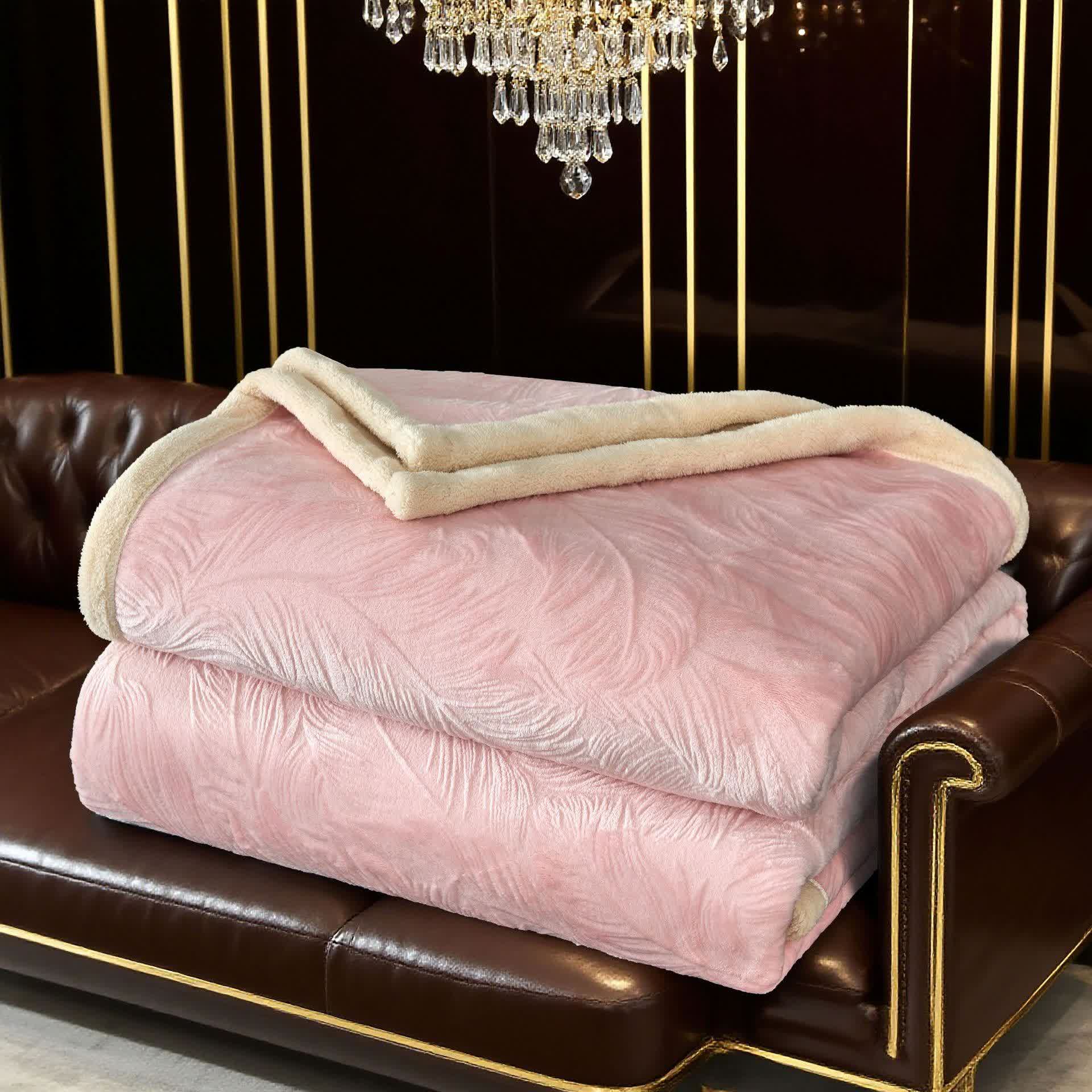 Coperta calda con trama a foglia - image 14