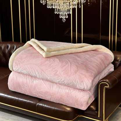 Coperta calda con trama a foglia - image 14