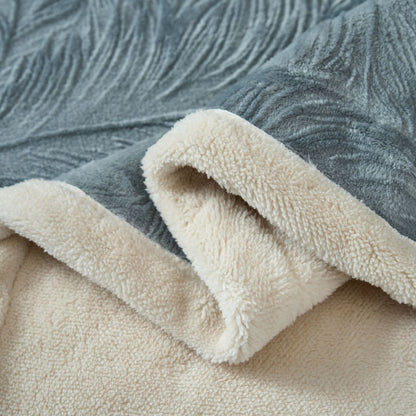 Coperta calda con trama a foglia - image 4