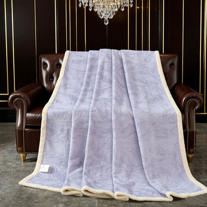 Coperta calda con trama a foglia - image 8