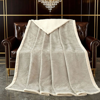 Coperta calda con trama a foglia - image 16