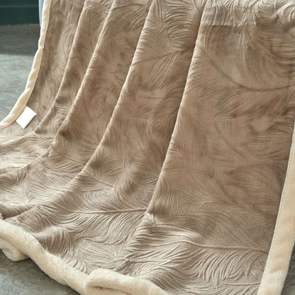 Coperta calda con trama a foglia - image 7