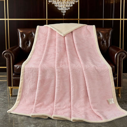 Coperta calda con trama a foglia - image 12