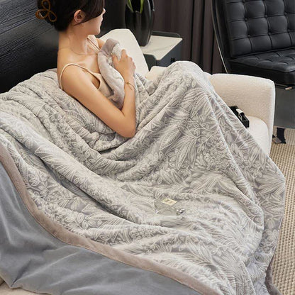 Coperta calda con texture floreale a forma di foglia - image 6