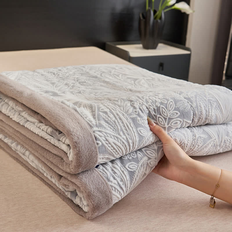 Coperta calda con texture floreale a forma di foglia - image 7