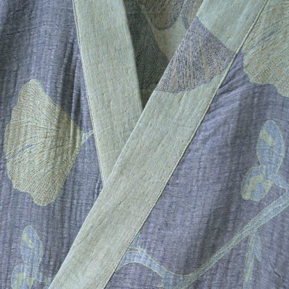 Kimono in cotone biologico con foglie di ginkgo - image 4