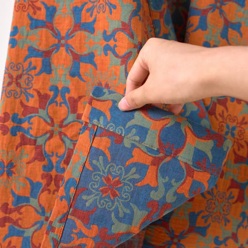 Kimono in cotone con motivo geometrico retrò - image 17