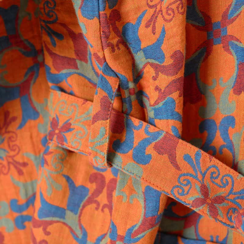 Kimono in cotone con motivo geometrico retrò - image 14