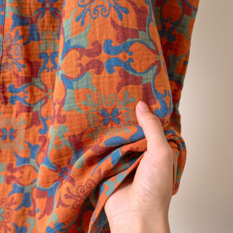 Kimono in cotone con motivo geometrico retrò - image 15