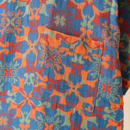 Kimono in cotone con motivo geometrico retrò - image 8