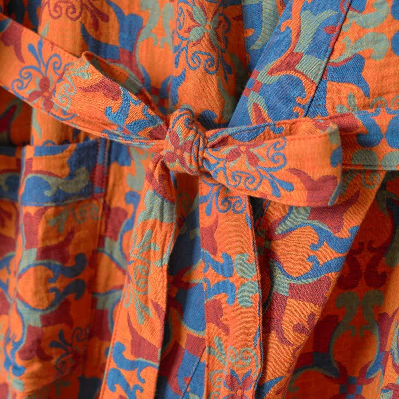 Kimono in cotone con motivo geometrico retrò - image 12