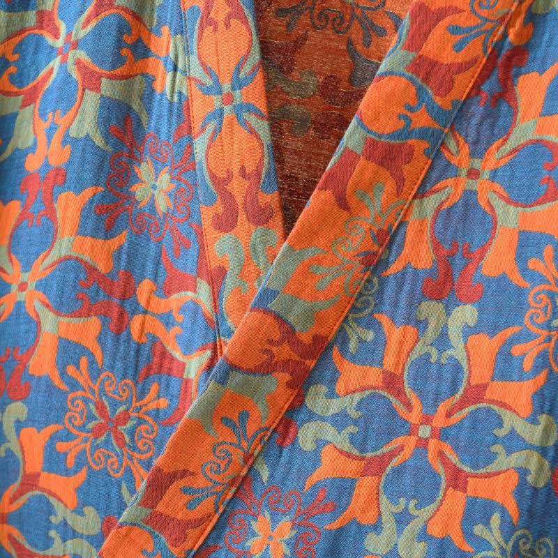 Kimono in cotone con motivo geometrico retrò - image 4