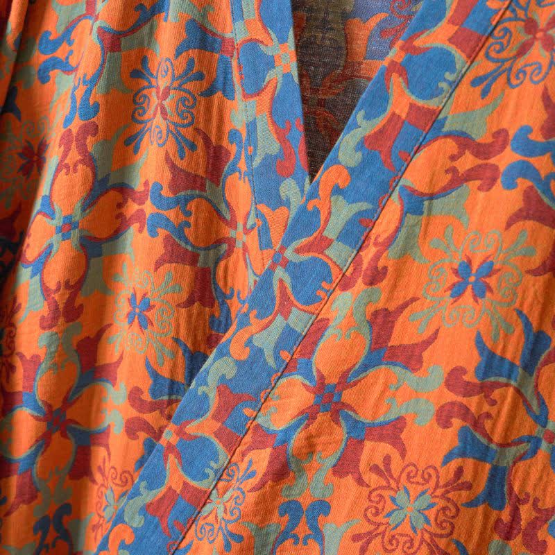 Kimono in cotone con motivo geometrico retrò - image 11