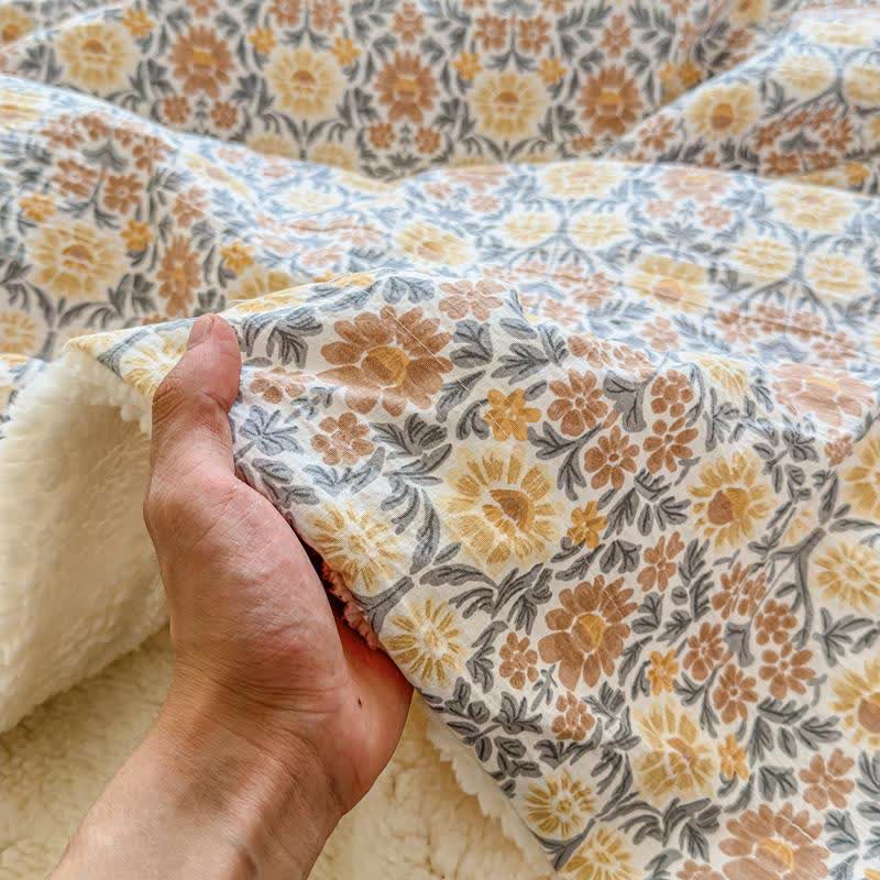 Coperta reversibile con fiori gialli - image 6