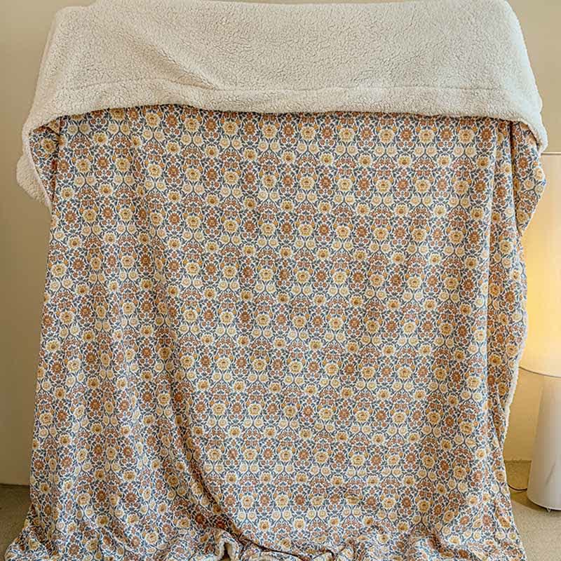 Coperta reversibile con fiori gialli - image 5