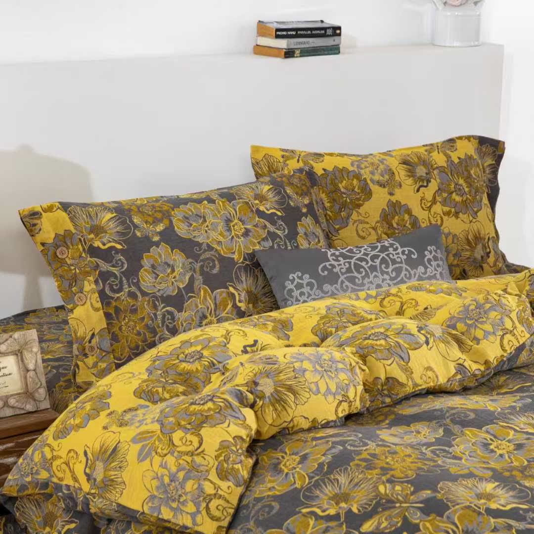 Set di biancheria da letto in garza di cotone con farfalle floreali (4 pezzi) - image 10