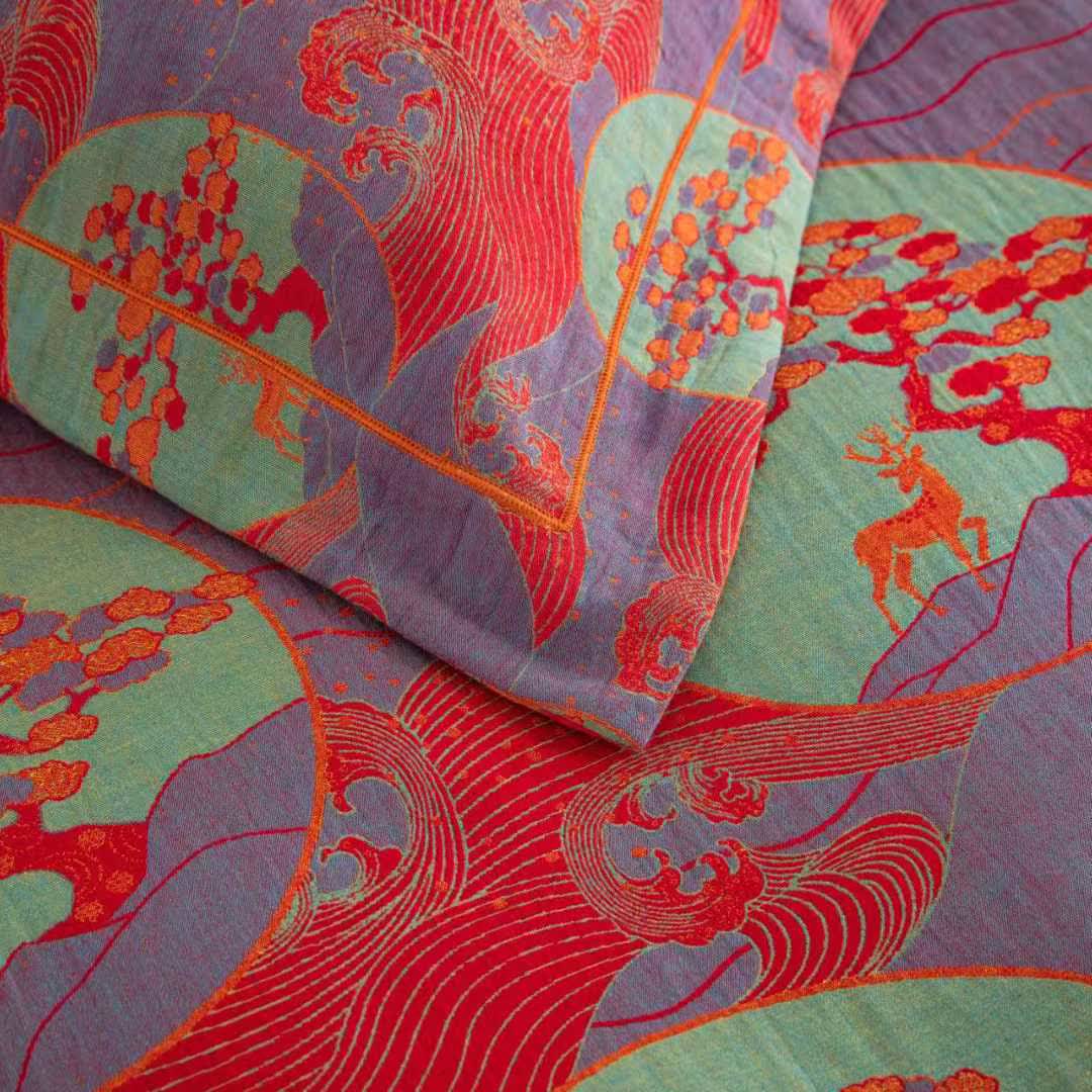 Set di biancheria da letto in cotone Oriental Sea Moon (4 pezzi) - image 4