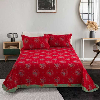 Set di biancheria da letto in garza di cotone con elefante tailandese (4 pezzi) - image 1