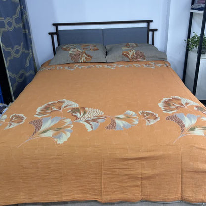 Set di biancheria da letto in garza di cotone ispirata al ginkgo (4 pezzi) - image 11