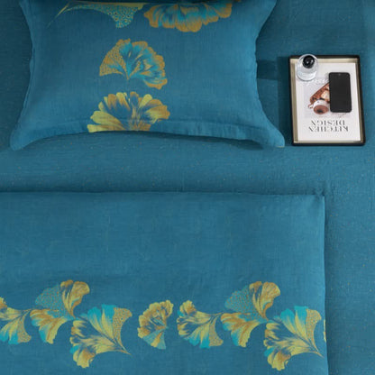 Set di biancheria da letto in garza di cotone ispirata al ginkgo (4 pezzi) - image 7
