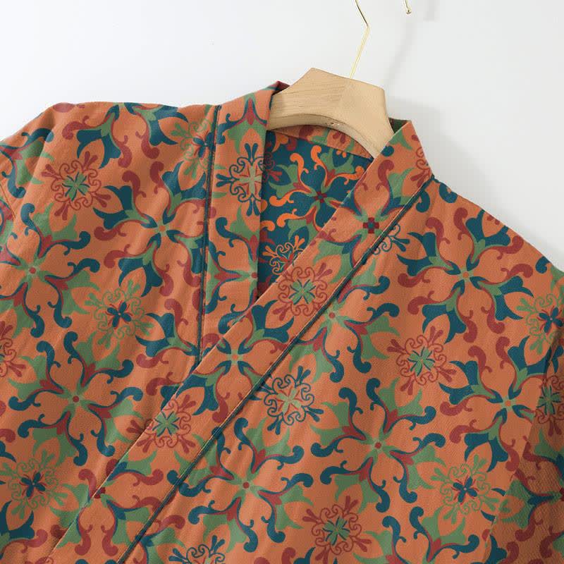 Completo da salotto in kimono di cotone con motivo geometrico - image 6