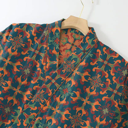 Completo da salotto in kimono di cotone con motivo geometrico - image 3