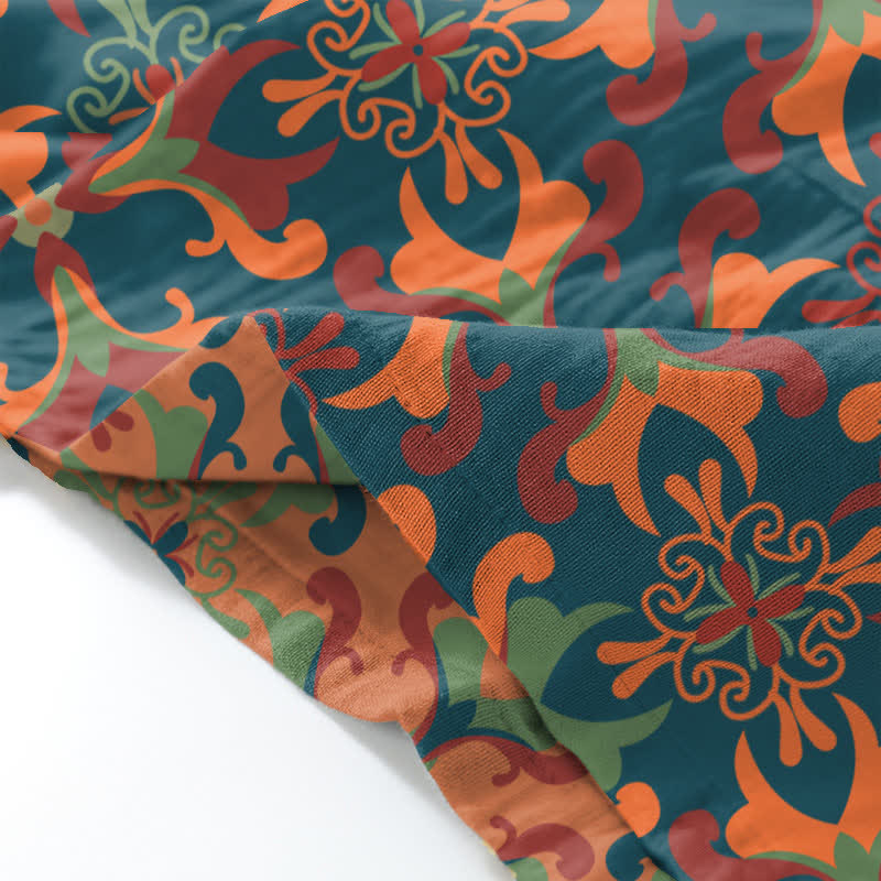 Completo da salotto in kimono di cotone con motivo geometrico - image 4