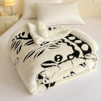 Coperta jacquard con motivo a farfalla e albero - image 9
